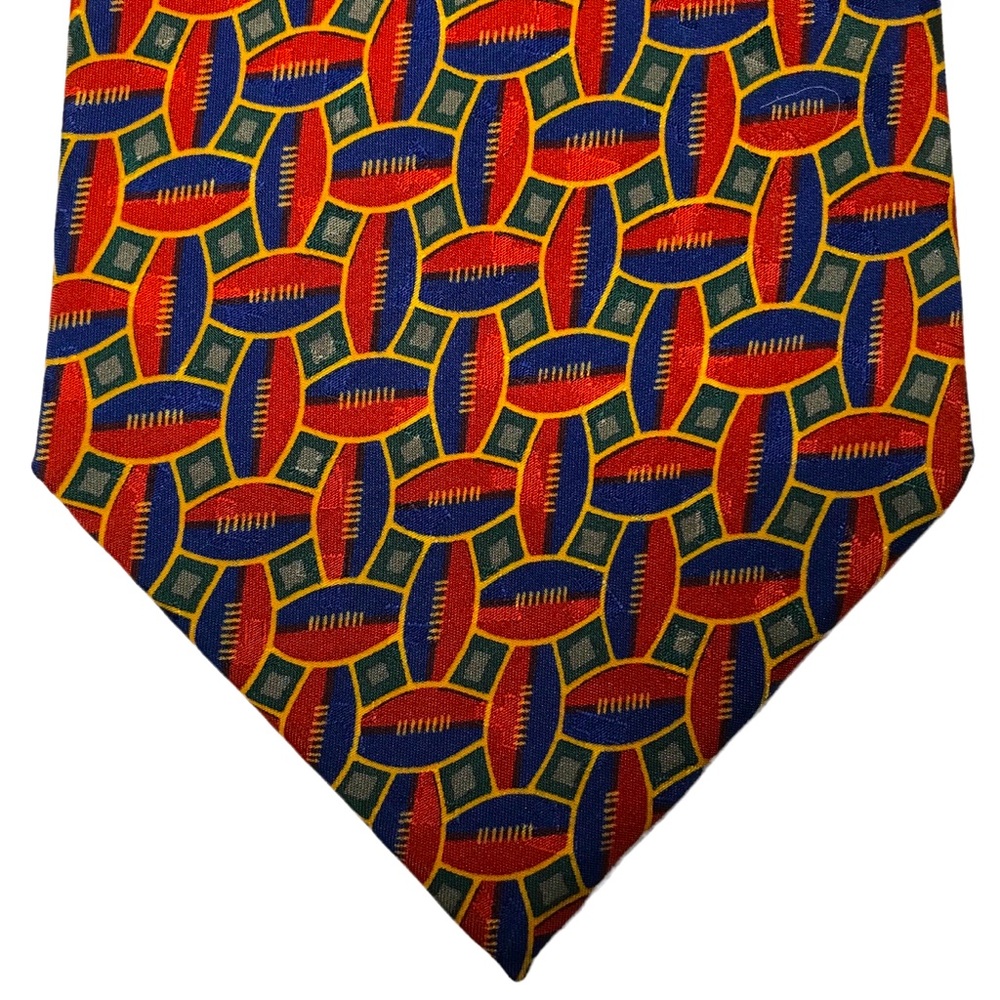 TIFFANY & CO. 100% silk designer luxury football tie.